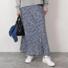 新品未使用＊スローブイエナ アソートフラワー マーメイド スカート M 洗濯可