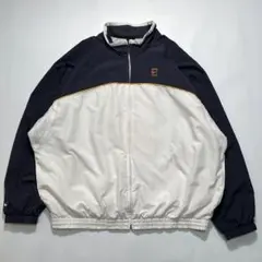 90s ナイキ ナイロンジャケット XL 紺 ワンポイント スウッシュ☆7491