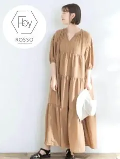 F by ROSSO イージーケアティアードボリュームワンピース