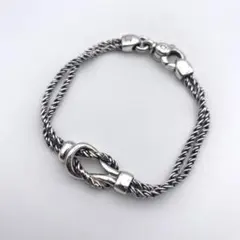 Fat様オールドティファニー 希少 ダブルノット ブレスレットコンビ