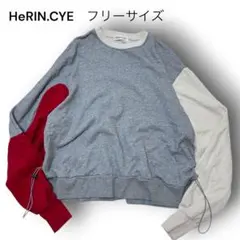 HeRIN.CYE アシンメトリーボーイフレンドトップス スウェットユニセックス