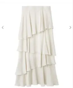 SNIDEL 新品タグ付 S サテンナローティアードスカート 25AW