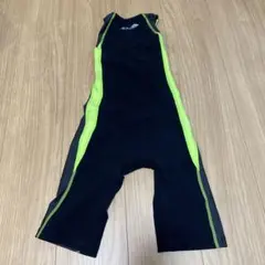 スポーツ用水着 黒・蛍光緑 ノースリーブ