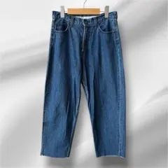 ニコアンド　デニム　M 切りっぱなし　blue jeans