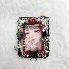 ホイップデコ　トレカケース　ゴシック　黒　赤