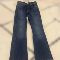 ZARA デニムパンツ ブーツカット フレア インディゴのサムネイル