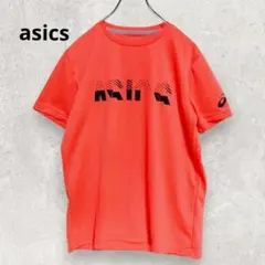 asics ロゴプリントTシャツ M オレンジ スポーツ 吸汗速乾 トレーニングのサムネイル