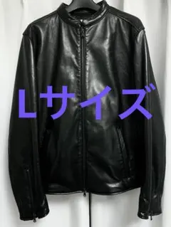 Lサイズ◎NANO UNIVERSE 羊革 シープレザー シングルライダース 黒