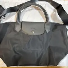 ロンシャン　プリアージュネオSサイズ　グレーナイロン レザー2way