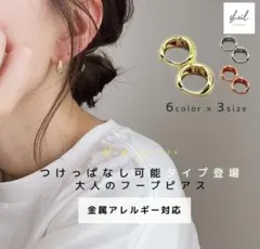 フープピアス ピアス 金属アレルギー キャッチレス ゴールド ニッケルフリー