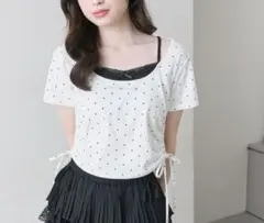 OLIVE de OLIVE レイヤード風ドロストTシャツ