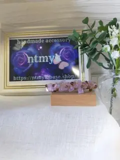 手作り 薄紫 バレッタ 約8cm