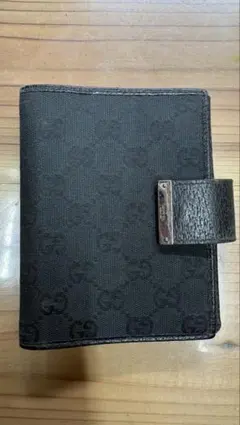 GUCCI ブラックキャンバス 手帳カバー