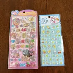 未使用、クラックス、フワフワらびちゃん、シール、2点セット