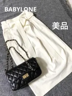 BABYLONE アイボリー ハイウエスト リボンスカート タイ付き　美品のサムネイル