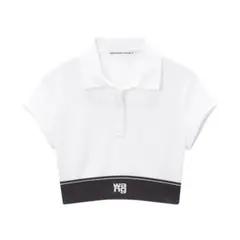 alexanderwang メッシュクロップドポロシャツ XS