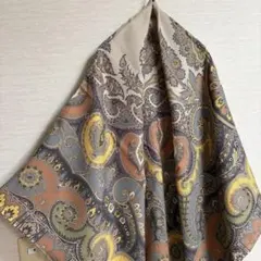 エトロ ETRO 大判 ストール 正方形 ペイズリー シルク ウール