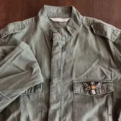 新品未着用　ZARA スタンドカラー　カーキジャケット