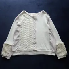 GALLARDA GALANTE 異素材切替 ドッキングニット ケーブル ボア