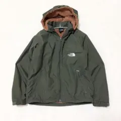 【ノースフェイス】美品 コンパクト ノマドジャケット ボア 撥水 カーキ 150