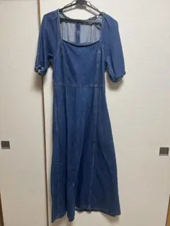 Herlipto Eze Puff-Sleeve Denim Dress S - メルカリ