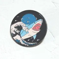浮世絵　鮫　ピンバッジ　海の生き物　葛飾北斎　サメ　ジョーズのサムネイル
