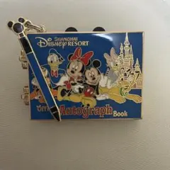 上海ディズニーリゾート限定 オートグラフブック ピンバッジ