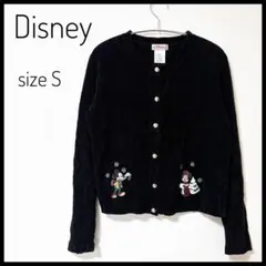 Disney ミッキー ミニー ニットカーディガン ブラック S クリスマス 黒のサムネイル