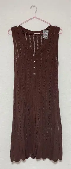 GU レース編み ノースリーブ トップス