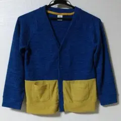 カーディガン 青/黄 140cm Right-on