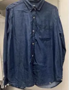 ハートマーケット デニムシャツブルー ML コットンインディゴ