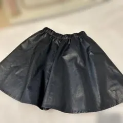 SHEIN 黒 フェイクレザースカート 11-12Y