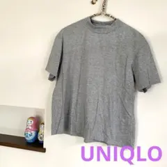 UNIQLO ハイネック 半袖グレー Tシャツ Mサイズ