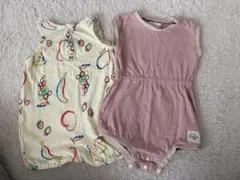 ベビー　ノースリーブロンパース　2枚セット