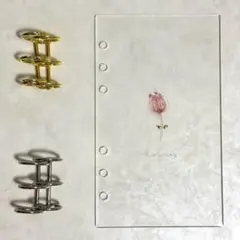 ✨新作✨A6 アクリルレジンバインダー　リング付き　韓国　貯金