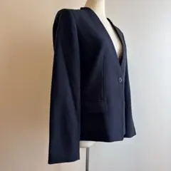 エージーバイアクアガール ノーカラージャケット 黒のサムネイル