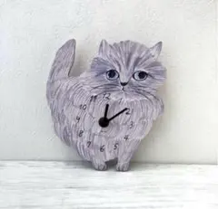 新品 松尾ミユキ ダイカット クロック belle 猫 ねこ ネコ キャット