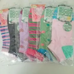 レディースショートソックス 22-24cm 6足セットおまけ付