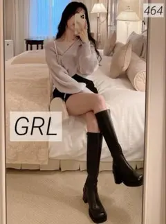 び*。様 464 美品 GRL グレイル カシュクールニットトップス