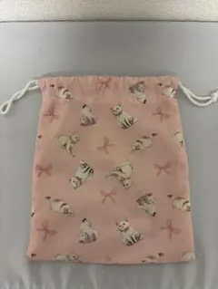 猫 巾着袋