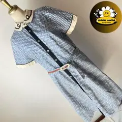 LAURA ASHLEY レトロ　綿半袖ワンピース