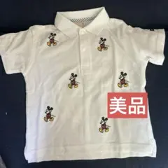 【着用1回】プティマイン　ミッキーマウス　ポロシャツ 100