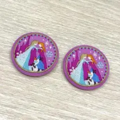 ディズニー刺繍缶バッジ2/アナ雪