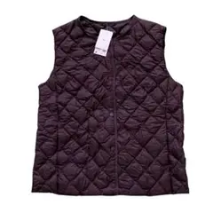 未使用　UNIQLO ユニクロ　ウォームパデッドキルティングベストM パープル