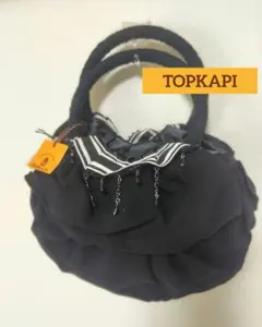 【新品ダグ付】TOPKAPIトプカピ　ハンドバッグ　パーティーバッグ　黒　ビーズ