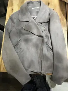 LIP SERVICE グレー ライダースジャケット　スエード