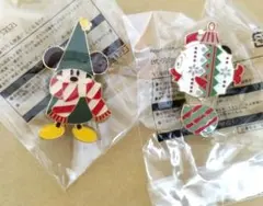 ディズニー クリスマス☆ リルリンリン ピンバッジ 2個 セット