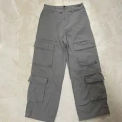 H&M エイチアンドエム　ズボン　デニム　ワイドパンツ　灰色