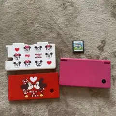 ニンテンドーDS 本体 ピンク ソフト付き　ケース付きミッキー ミニー