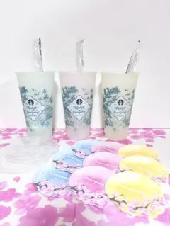 スターバックス カラーチェンジングリユーザブルコールドカップ 黄色 緑 2点